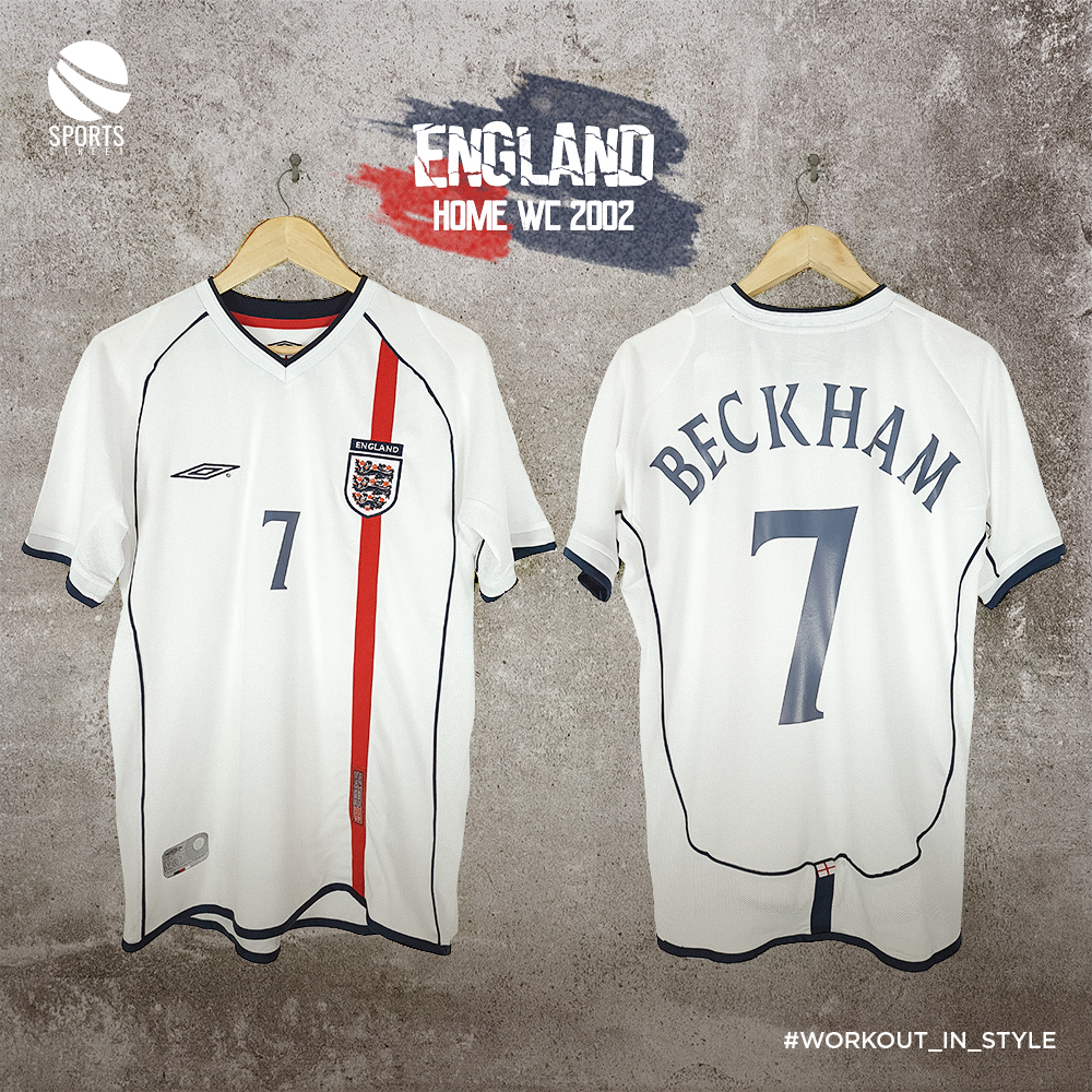 England Home Beckham Classic Jersey 2002